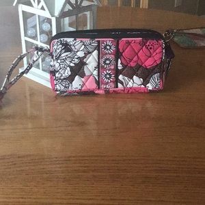 Vera Bradley Wristlet in Mocha Rouge
